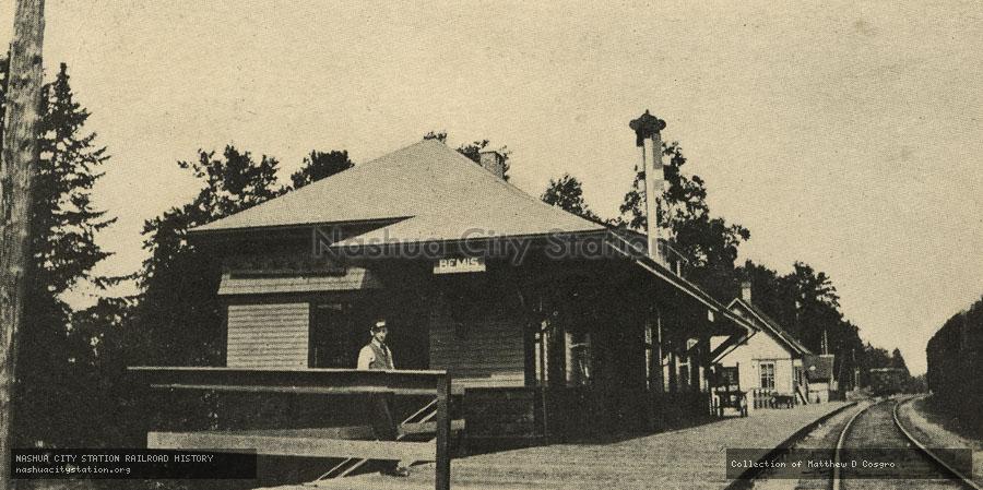 Postcard: Railroad Station, Bemis, Maine